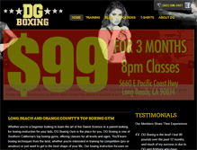 Tablet Screenshot of dgboxinggyms.com